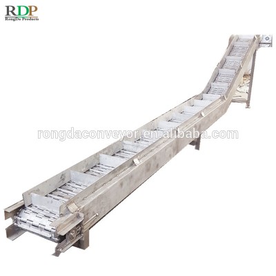 All stainless steel material lifting feeder after quenching the object cooling treatment chain plate lifting conveyor